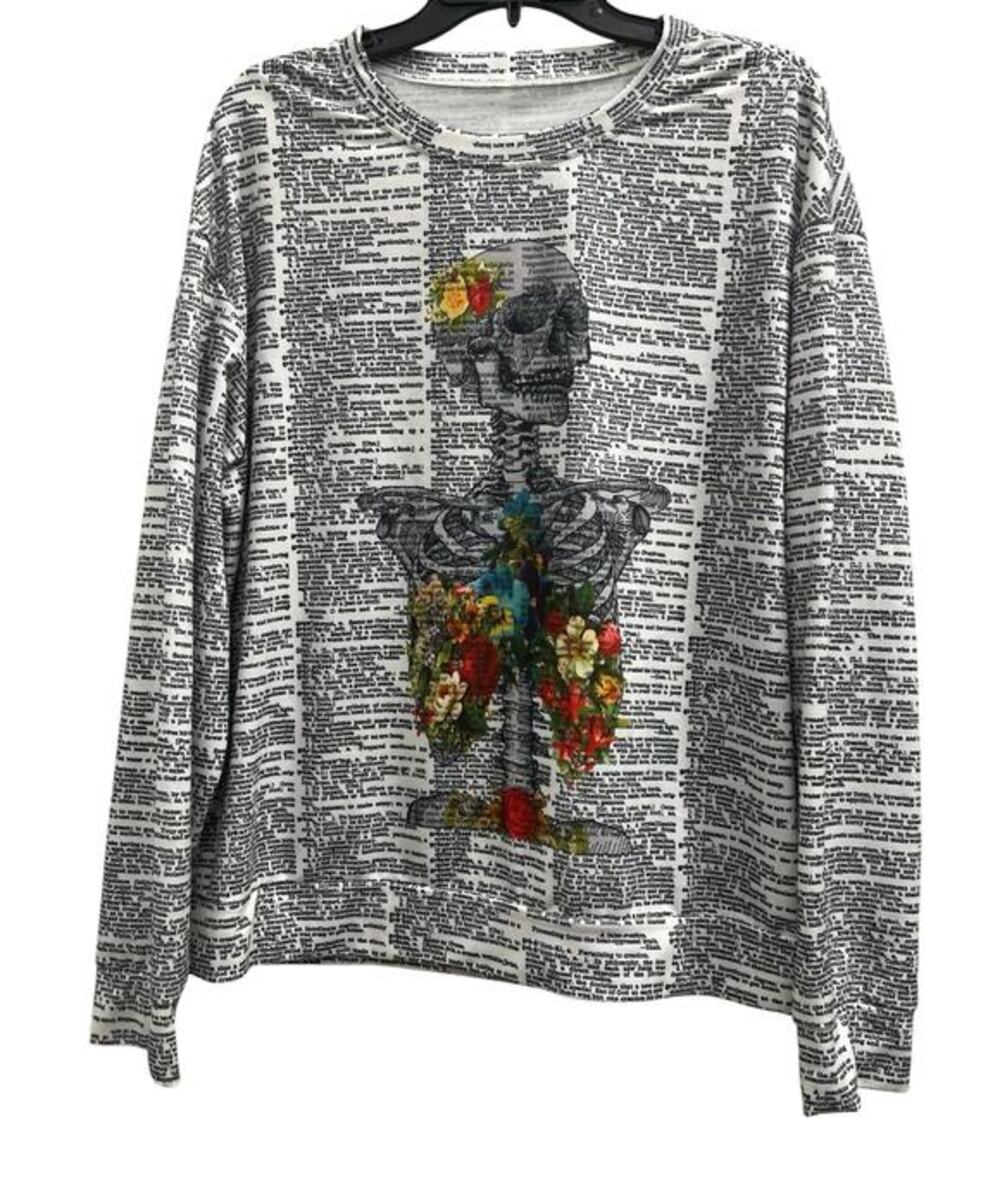 Unbranded Skull skeleton dictionary sweatshirt sz XL